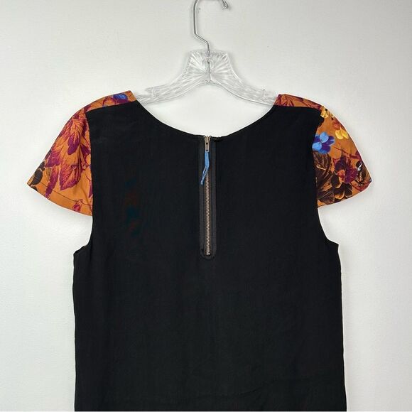 Anthropologie Maeve Floral Silk Panel Tunic Shift  Dress Lined Sz XS - Picture 15 of 16
